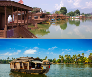Unveiling Two Worlds on Water: The Profound Difference Between Houseboats of Kerala and Kashmir